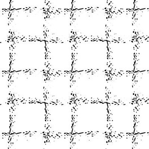 black and white minimal checkered print by rysunki_malunki