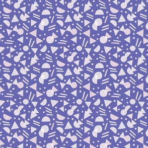 Geometric Confettis - Purple Blue