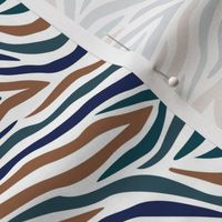 Wild zebra stripes smooth animal print boho minimalist earthy lovers design neutral nursery color mix navy blue rust green on white 