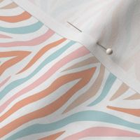 Wild zebra stripes smooth animal print boho minimalist earthy lovers design neutral nursery color mix girls pink orange blue on white 