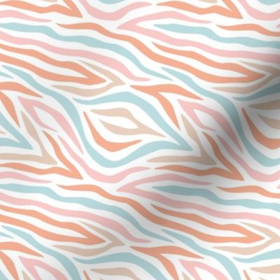 Wild zebra stripes smooth animal print boho minimalist earthy lovers design neutral nursery color mix girls pink orange blue on white 