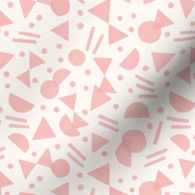 Geometric Confettis - Pink & White