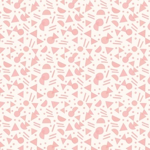 Geometric Confettis - Pink & White