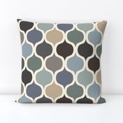 Moroccan Tile Print - Blue/Grey/Green