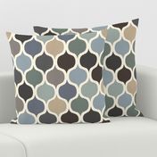 Moroccan Tile Print - Blue/Grey/Green