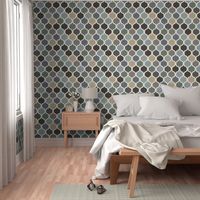 Moroccan Tile Print - Blue/Grey/Green