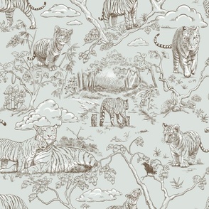 Tiger Toile Gray