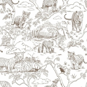 Tiger Toile White