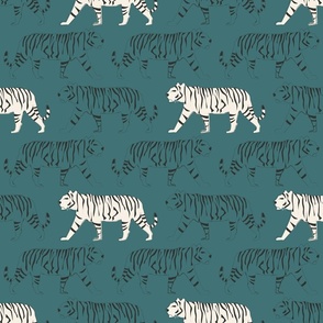Year of the Tiger on teal-medium