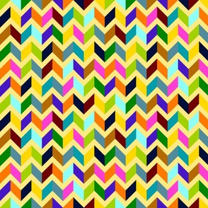 Multicolored zigzags