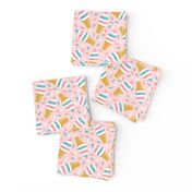 Summer Swirl Cones - soft serve icecream - Stars and Stripes (pink) - LAD22