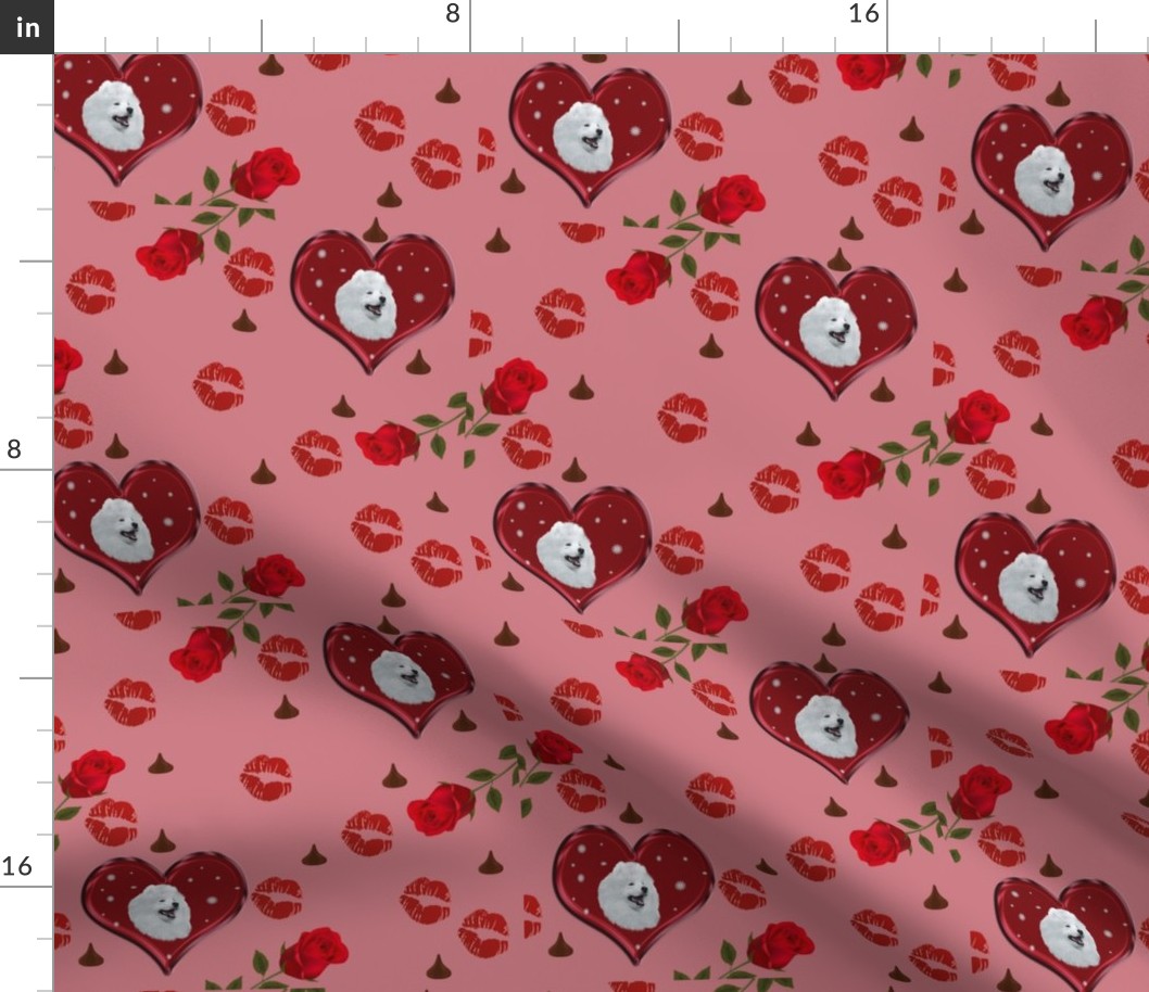 Samoyed Valentine's Day Pattern