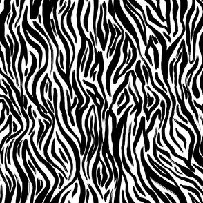 Tiger stripes animal print black and white