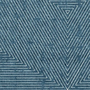 Emile hexagon stripes - geometric home decor -  stone blue - LAD22