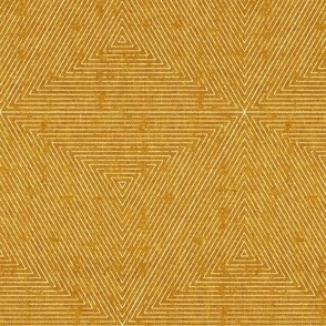 (small scale) Emile hexagon stripes - geometric home decor -  mustard - LAD22