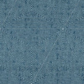 (small scale) Emile hexagon stripes - geometric home decor -  stone blue - LAD22