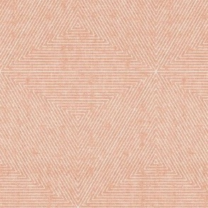 (small scale) Emile hexagon stripes - geometric home decor -  spa peach - LAD22