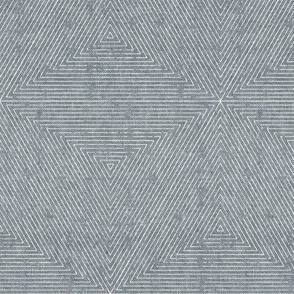 (small scale) Emile hexagon stripes - geometric home decor -  spa blue - LAD22