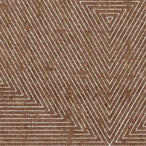 Emile hexagon stripes - geometric home decor -  brown - LAD22
