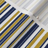 Navy, Gold, and White Stripes - small scale