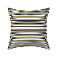 Navy, Gold, and White Stripes - small scale