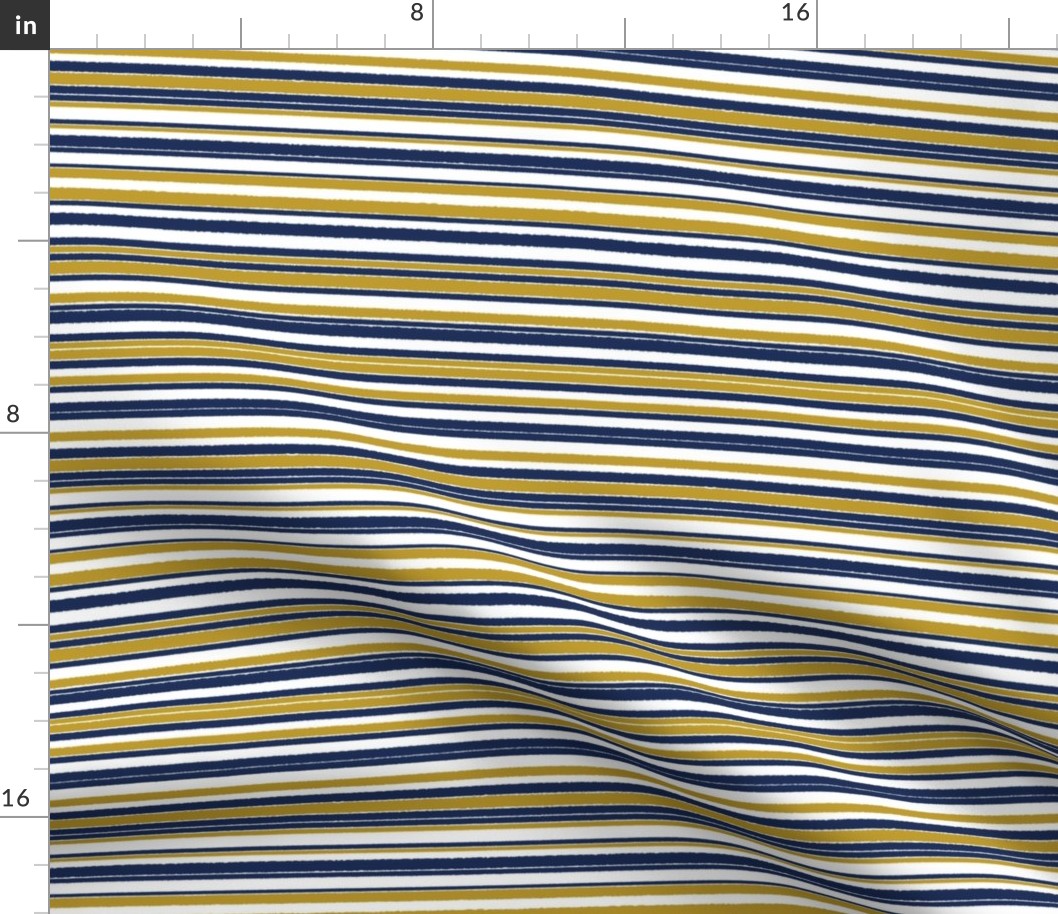 Navy, Gold, and White Stripes - small scale