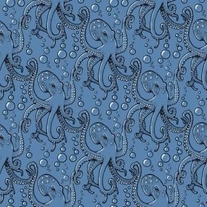 Small Royal Octopus, Denim Blue by Brittanylane