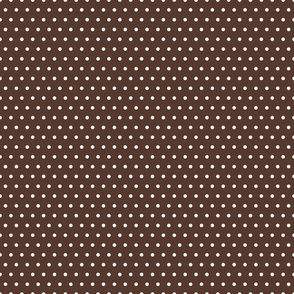 Vintage Spring Dark Brown Polka Dot 6x6
