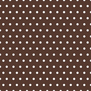 Vintage Spring Dark Brown Polka Dot 12x12