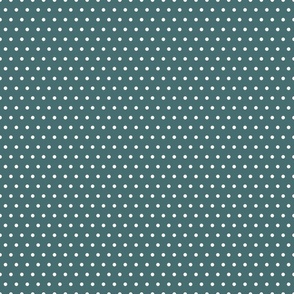 Vintage Spring Dark Teal Polka Dot 6x6