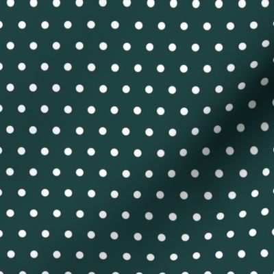 Vintage Spring Darkest Teal Polka Dot 6x6