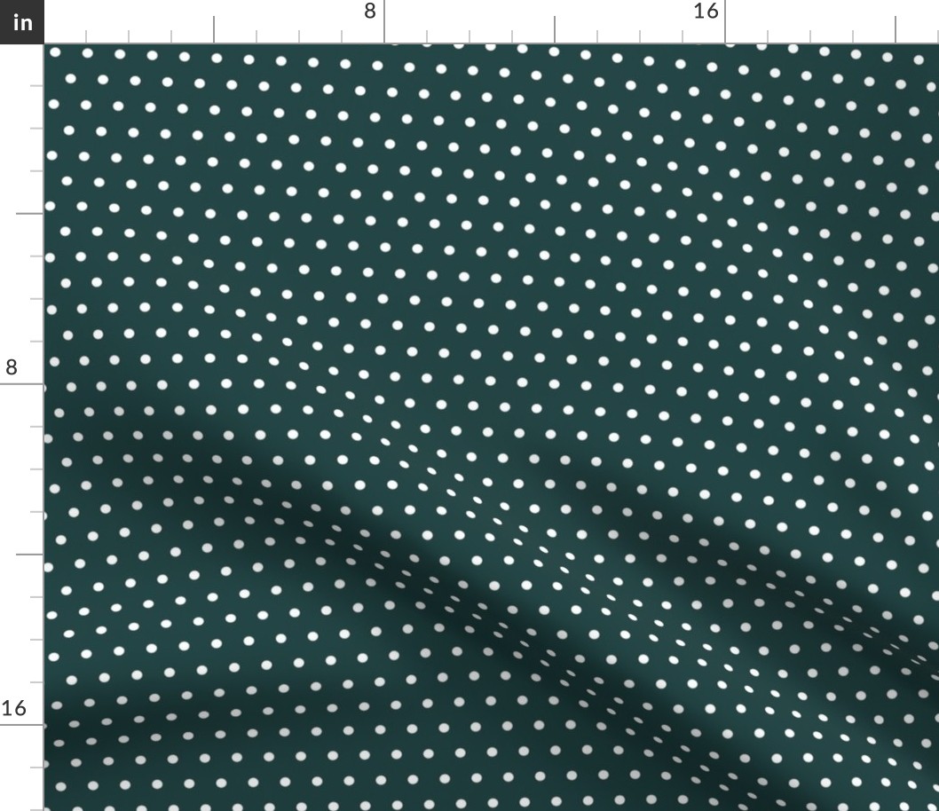 Vintage Spring Darkest Teal Polka Dot 6x6