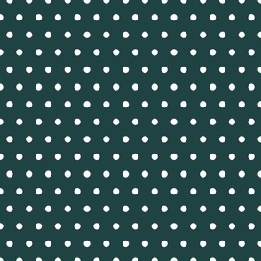 Vintage Spring Darkest Teal Polka Dot 12x12