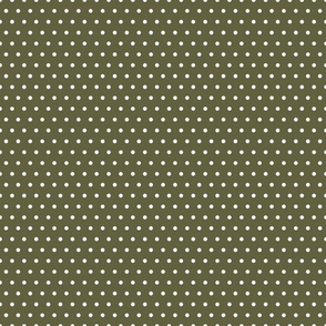 Vintage Spring Forest Green Polka Dot 6x6