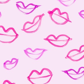 valentine's day drawn lips