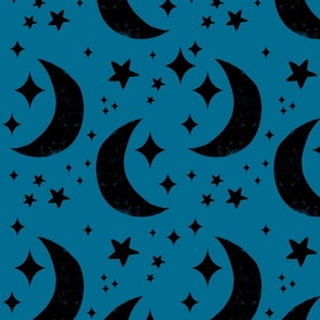 Moon and Stars Blue - Jumbo