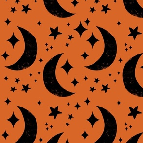 Moon and Stars Orange - Jumbo