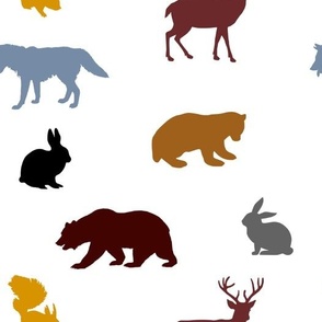 Animals,forest,Scandinavian style art