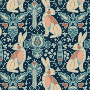 Rabbits in the vegetable garden custom color-2-smaller