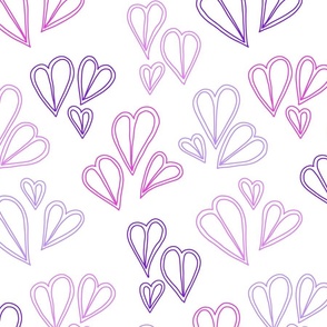 PINK AND PURPLE CLUSTER HEARTS 04 LARGE