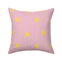 Gold stars and stripes - soft pink