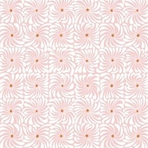 Natisha SMALL 1 inch psychedelic daisy grid - blush