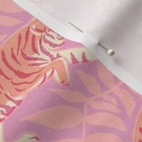 Tigers - large - peach and mauve