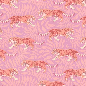 Tigers - large - peach and mauve