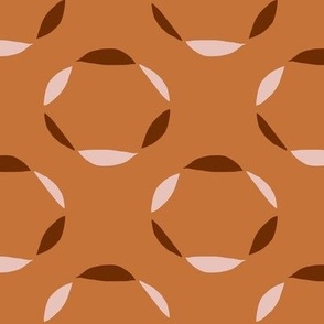 Ribbon Twist Circle Stamp - burnt orange - textureterry