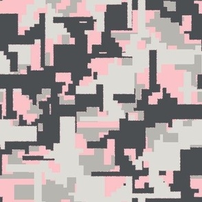 Camouflage brick pink glitter