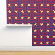 Patriotic ribbons and large stars