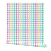 (extra small scale) Easter Plaid - Spring Plaid - Easter egg colors - Gingham Check - C22