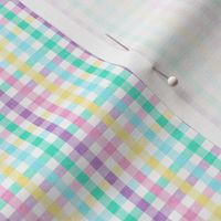 (extra small scale) Easter Plaid - Spring Plaid - Easter egg colors - Gingham Check - C22