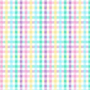 (extra small scale) Easter Plaid - Spring Plaid - Easter egg colors - Gingham Check - C22